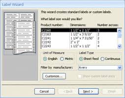 Download your label template by clicking the number that corresponds to your product. Create Mailing Labels In Access Access