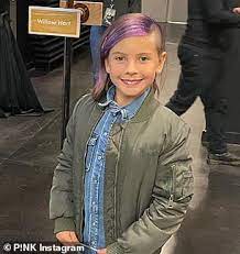 Willow sage hart with her brother, jameson moon hart, and their parents carey hart and pink at the 2019 people's. Pink S Husband Carey Hart Debuts Daughter Willow S New Buzz Hair Cut We Have The Same Barber Daily Mail Online