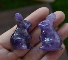 Buy 1.5 " Carved Crystal Rabbit , Carved Crystal Animal, Gemstone Rabbit  Sculpture , Rabbit Carving, Home Decor, Healing Crystal Online in India
