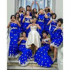 Royal Blue White Embroidery African Wedding Guest Dresses 2019 One Shoulder Applique Mermaid Sheath Custom Made Bridesmaid Dress Black Girls From Lovemydress African Bridesmaids African Bridesmaid Dresses African Wedding