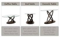 Amazon.com: Furniture of America Xenda Modern Oval Glass Top X ...