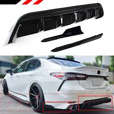 Customer paints to match info. For 18 2020 Toyota Camry Se Xse Gt Style Rear Bumper Diffuser Side Apron Spat Ebay