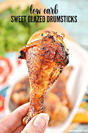 Low Carb Sweet Glazed Drumsticks Recipe Recipe Drumstick Recipes Chicken Drumstick Recipes Sweet Recipes Desserts