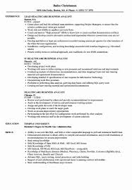 Health Care Business Analyst Resume New Healthcare Business Analyst Resume Samples In 2020 Business Analyst Resume Business Analyst Resume Examples