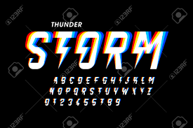 Change your text font, generate it into 10's of different text fonts 𝙛𝙤𝙣𝙩𝙨 ғᴏɴᴛs 𝖋𝖔𝖓𝖙𝖘 🅵🅾🅽🆃🆂 using . Thunder Storm Style Font Design Alphabet Letters And Numbers Royalty Free Cliparts Vectors And Stock Illustration Image 128182479