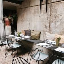 Urban Oasis New Concrete Bench And Black Marble Tables Ready To Rock Brummellkitchen Loft Interior Design Cafe Interior Design Restaurant Interior Design