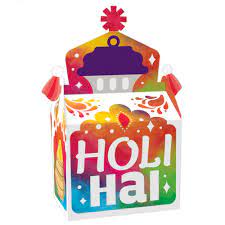 Big Dot of Happiness Holi Hai - Treat Box Party Favors - Festival of Colors  Party Goodie Gable Boxes - Set of 12