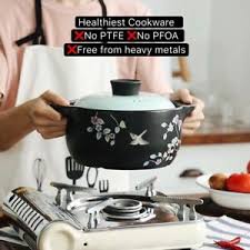 Discover our exclusive collection of handmade clay pots and earthenware for cooking. Glazed Flameproof Ceramic Cooking Pot Flameware Casserole Healthy Clay Cookware Ebay