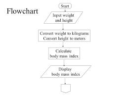 Flowchart Start Input Weight And Height Ppt Video Online