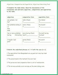 Comparison And Superlative Of Adjectives Interactive Worksheet Adjectives Comparative Adjectives Adjective Worksheet