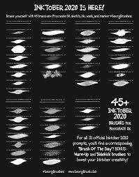 Maybe you would like to learn more about one of these? Georg S Procreate Brushes Brush Up For Inktober Free Megapack Xxl Update