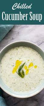 Cool And Refreshing Chilled Cucumber Soup Takes Only 10 Minutes To Make No Cooking Just Blending Cucumber Soup Recipe Recipes Soup Recipes