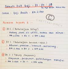 Ialah, jumlah ot hanya akan ambil. Gaji Rm2000 Pun Boleh Simpan Rm400 Sebulan Kalau Guna Formula 50 30 20 Ni Remaja