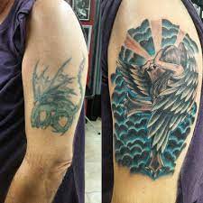 For tattoos on the upper arm, make sure that the sleeves of your shirts will cover up the tattoo. Cover Up Tattoos 101 Everything You Need To Know Before After Photos Wild Tattoo Art