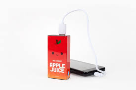 100 Energy Apple Juice Power Pack Cute Portable Charger Phone Gift Apple Juice