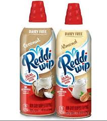Reddi Whip Coconut And Almond Whipped Toppings Lactose Free Diet Dairy Free Diet Vegan Whipped Cream