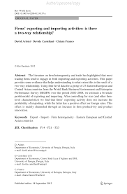 May 25, 2020 · walmart remained atop the list of the 100 largest us importers by a wide margin in 2019, while koch industries retained to the no. Pdf Firms Exporting And Importing Activities Is There A Two Way Relationship