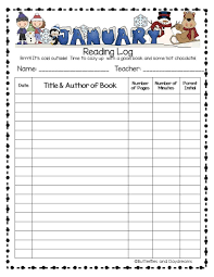 January Reading Log Reading Logs Reading Incentives Homeschool Reading