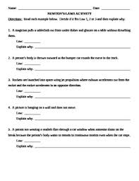 Newton's first law of motion states than an object's motion will not change unless. Practice With Newton S Law Worksheet By Kdema Teachers Pay Teachers