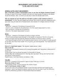 General Notes About Measurement