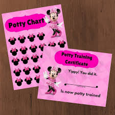 Minnie Mouse Printable Potty Training Chart And Certificate