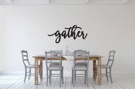 Gather Sign Gather Wood Sign Gather Wall Decor Thanksgiving Etsy Gather Wood Sign Thankful Sign Family Dining Room Decor
