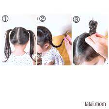 ヘアスタイルもお洒落に ハロウィンおすすめヘア タタイマム キッズ ヘアアレンジ kids hair arrange 小鬼ヘア ツノヘア ツノ horn くるりんぱ ツインテール ダンス 髪型 子供髪型 女の子 子供 髪 アレンジ