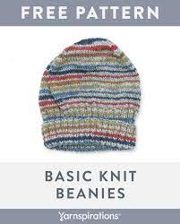 Free Knit Pattern Using Patons Kroy Socks Yarn Free Knit Basic Beanies Knit Pattern Choose Your Co Knit Beanie Pattern Knitting Beanie Knitting Patterns Free