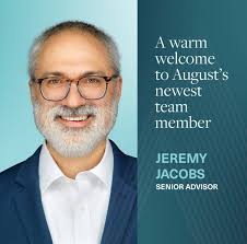 I am delighted that Jeremy Jacobs is joining August. He brings more than  two decades of experience advsing boards and senior executives that will  enhance our financial transactions and shareholder…