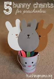 Here's 45 of the best rabbit crafts, activities & tasty treats to fill your easter with bouncy bunny fun! 5 Bunny Chants For Preschoolers