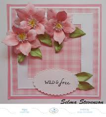 This Card Designed Using Susan S Garden Notes Clematis Die Set Details And Product Links Are On My Blog Https Paper Flower Tutorial Floral Cards Flower Cards