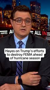 Chris Hayes addresses Trump's efforts to “dismantle and destroy” FEMA,  despite the president's abundant campaign promises in 2024 to states  ravaged by Hurricane Helene. #FEMA #hurricane #trump