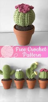 Need a fun crochet pattern to draw people into your booth at next market? 12 Crochet Cactus Tutorial Creative Ideas
