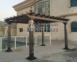 تركيب مظلات معدنيه بافضل الاشكال الحديثة Patio Garden Design Pergola Designs Pergola