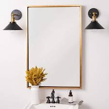 Black And Gold Rectangular Wall Mirror Jordan Antique Gold 24 X 36 Rectangular Wall Mirror 68v72 Lamps Plus Mirror Wall Gold Mirror Bathroom Gold Mirror Wall