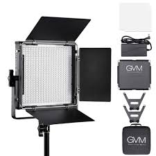 Gvm Led Video Light Kit Dimmable Bi Color With Digital Screen 3200k 5600k High Brightness Video Lighting Cri 97 Tlci 97 Led Light Panel For Youtube Studio Outdoor Photography Video Shooting