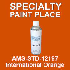 Ams Std 12197 International Orange Federal Standard 595 Touch Up Paint 16oz Aerosol Spray Can