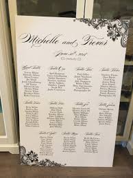 Black And White Elegant Seating Chart