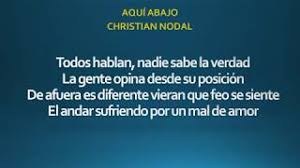 Aquí abajo donde se le sufre no hay opciones los días se te gastan dedicándole canciones con alcohol, pero mucho alcohol aquí abajo uno si sufre un montón. Descargar Mp3 Aqui Abajo Christian Nodal Karaoke Gratis Fullremix Org