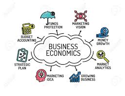 Business Economics Chart With Keywords And Icons Sketch