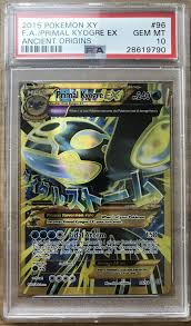 It has a x2 weakness to grass type pokemon, no resistance type, and a four colorless energy card retreat cost. Auction Prices Realized Tcg Cards 2015 Pokemon Xy Ancient Origins Full Art Primal Kyogre Ex