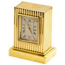 Cartier Yellow Gold Retro Desk Clock Clock Gold Desk Retro Desk