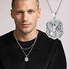 Saint Michael Silver Pendant