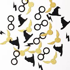 Pas Cher Harry Potter Confettis Moldu Assistant Party Decor Glitter Noir Et Or Table Scatter Decorat Anniversaire Harry Potter Harry Potter Decoration Table