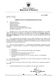 Reviewed by maxenzy on april 16, 2021 rating: Deped Order N 47 Omnibus Policy On Kindergarten Education By 21st Century Teacher Issuu