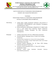Permenkes nomor 75 tahun 2014 tentang puskesmas; 3 1 1 1 Sk Tim Mutu Pdf