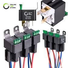 Derived and developed from bosch type automotive dc relay, jd2912 relays are widely used in various dc current switching. 6 Pack 30a Fuse Relay Switch Harness Set 12v Dc 4 Pin Spst Automotive Relays 14 Awg Hot Wires Walmart Com Walmart Com