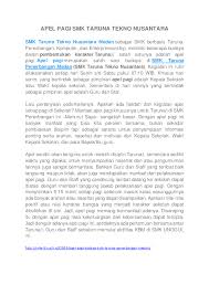 Maybe you would like to learn more about one of these? Pdf Apel Pagi Smk Taruna Tekno Nusantara Smk Ttn Academia Edu
