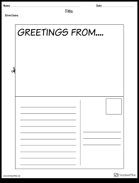 Making your own postcard can be as simple or complex as you choose to make it. Postcard Storyboard By Worksheet Templates