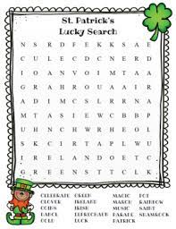 Patrick's day in a fun way. St Patrick S Day Word Search Color And Bw Versions By Celebration Station